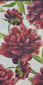 TWO Individual Napkins Peonies Flowers Red Guest Towel for Decoupage (227)