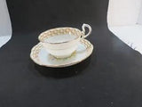 Royal Albert bone china England Basket Weave  Flowers Tea cup and Saucer