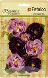 Ranunculus PURPLE  8 Fabric Flowers + 6 Leaves - 33-48mm Across Botanica Pet L2b