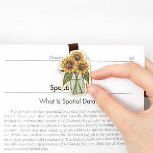 Sunflower Magnetic Bookmark | Wooden Bookmark | Magnet | Keychain | Bookmarks | Book Accessories | Gifts for everyone