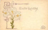 c1910 Glazier Art Co. Greetings Postcard; Easter Lily Motif, Posted