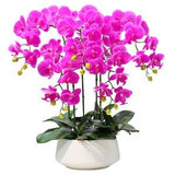 Faux orchid flower |  artificial flower | Artificial  PHALAENOPSIS  Flower comes with white bowl | Floral arrangement | Gift