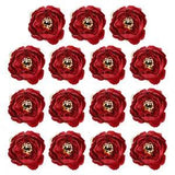 15Pcs Artificial Flower Head Fake Flowers Heads Bulk Silk Peony Heads Burgundy