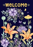 Toland Welcome Lilies 12x18 Flower Spring Butterfly Garden Flag