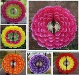 Handmade 1 Pair Peony Flower Dance Silk Fan Bamboo Fan Stage Performance Fan Pro