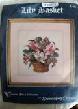 Lily Basket Victorian Floral Collection Serendipity Designs counted cross stitch