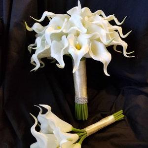 Calla lily bouquet, real touch flower bouquet, bridal bouquet, bouquet set