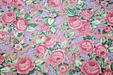 PINK PEONIES ON DUSTY PINK FROM PETER PAN FABRICS - 100% COTTON FABRIC