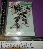 BEJEWELED FLOWER MUM PEONY STEM CLING STAMPS PENNY BLACK 40-452 CREAKYATTIC