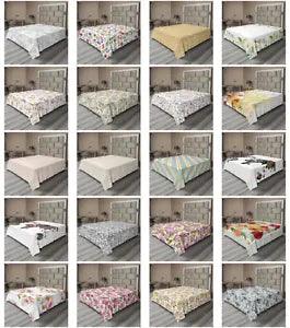 Ambesonne Shabby Flora Art Flat Sheet Top Sheet Decorative Bedding 6 Sizes