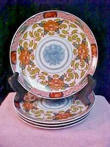 George Briand PEONY Salad Plates Set of Four