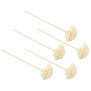 5 Pcs Dried Flowers Carnation Aromatherapy Essential Oil Diffusers Stick