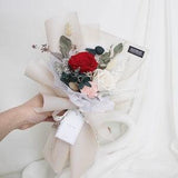 Petite/Standard Preserved Flower Bouquet (Red My Mind)
