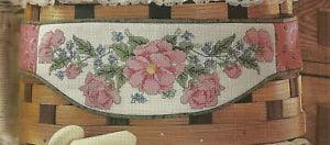 Peonies & Primroses Basket Band Cross Stitch Pattern Chart