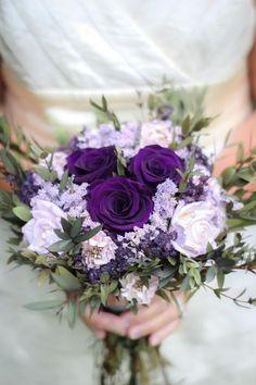 Romantic Purple Bouquet | Plum Lavender and Lilac Dried Wedding Flower Bouquet | Dried Flower... Flower Delivery
