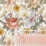 Vintage Floral  Peony Bouquet | Peel and Stick Wallpaper 3233