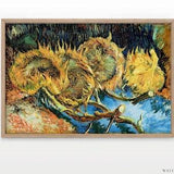 Van Gogh Print, Four sunflowers gone to seed, Landscape Art, Impressionist painter, Wedding Gift, Living Room Decor, VanGogh Reproduction 25