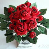 Valentine's Day Rose, Origami Paper Rose, Flower Bouquet, Origami Decoration, Anniversary Gift, Gift for Her