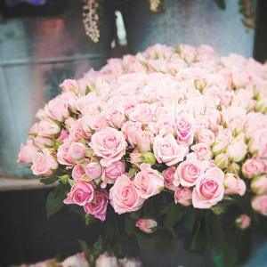 Paris Pink Rose photograph French Rose bouquet print Paris photo Christmas gift art lovers botanical wall art gift for her under 50