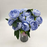 royal blue/light blue peony artificial flower fake wedding bouquet flower floral centerpiece peony flower wedding flower home event decor
