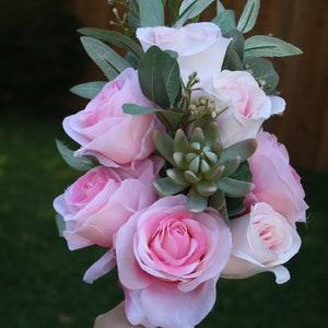 Pink Rose Bridesmaid Bouquets 5