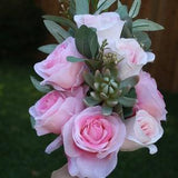 Pink Rose Bridesmaid Bouquets 5