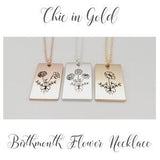 Personalized Birth Month Flower Bouquet Charm Necklace, Mothers day Gift, Best Friend, Birthday present, Christmas Present CG449N12x24