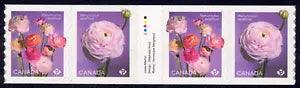2023 Canada SC# Flowers-Ranunculus-Strip of 4-with Centre Inscription-M-NH