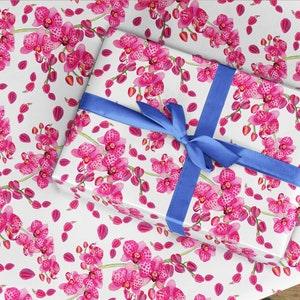 Wrapping Paper Roll,  Floral wrapping paper gift wrap, Orchid botanical wrapping paper gift wrap