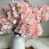 Artificial Hydrangea Flower Stem -  Faux Flower / DIY Floral / Wedding / Home Decoration / Gifts / Light Pink