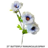 Butterfly Ranunculus Blue Ranunculus Apricot Ranunculus for Boho Wedding Bouquet Wedding Flowers for Wreath Making Supplies