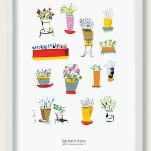 Beautiful Israeli wall art with unique Israeli pot plant design