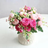 30cm Rose Pink Silk Peony Artificial Flowers Bouquet home decor flower love room