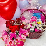 Rose Bouquet, Gift Baskets, Valentines Day, Couples Gift, Valentines Gift, Galentines Day, Engagement Gift, Bridesmaid Proposal