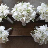 White Wedding Bouquets, Real Touch Calla Lilies, Roses, Tiger Lilies, Baby's Breath, Real Touch Bouquets, Silk Wedding Package