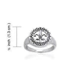 Fleur de Lis .925 Sterling Silver Ring by Peter Stone Jewelry Lily Flower