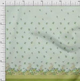 Soimoi Cotton Poplin Fabric Leaves,Azalea & Peony Panel Print Fabric-YFo