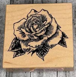 PSX Designs Rose Flower Carnation G1749 Rubber Stamp Wood #Ai55
