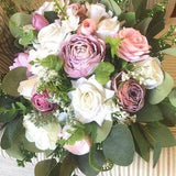 Wedding bouquet dusty rose bridal bouquet flower bouquet custom artificial wedding flower bouquet bridesmaid bouquet greenery bridal bouquet