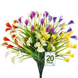 Bundles Calla Lily (500 Heads) Artificial Flowers for Outdoors, UV 20 Color Mix
