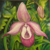 Wild Orchid" Original Oil Painting on Canvas 24x24 inches