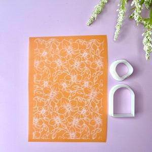 ORCHIDS - LunarLove Silk Screen - Polymer Clay Silkscreen