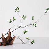 Fake Dead Branch with Leaves, Autumn Foliage Twig, Rustic Home Floral Decor, Artificial Flower Crafts, Wedding Party Plant Arrangement, Gift