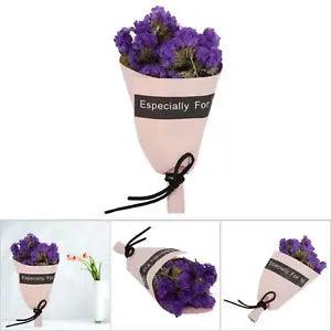 (Purple)Natural Dried Flower Mini Bouquet Flowers Wedding Decoration Photo