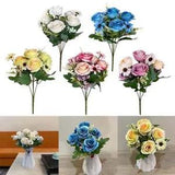 Silk Peony Rose Artificial Fake Flowers Bouquet Home Wedding Party Garden Decor