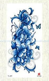 Skin Art large peony flower temporary tattoo