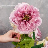 5 Huge Heads Peony Bouquet | High Quality Artificial Flower | DIY Floral | Wedding/Home Decoration | Gifts - Lilac Mauve