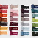 Cotton Hand dyed ribbons 28 shades 3yds/1''or 2'' Wedding ribbon Hair ribbon Bridal bouquet ribbon Invitation decor Gift wraps ribbon Crafts