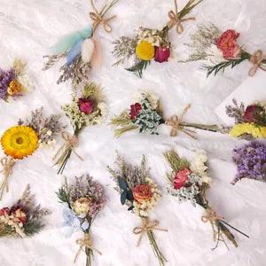 Natural Dried Flower Mini Bouquet Bunch Rose Sunflower Grass Plant Home Decor