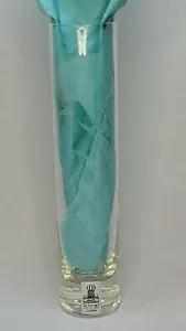 Schmid 7??? Etched Glass Mini Bud Vase Flower Of The Month, Carnation-January